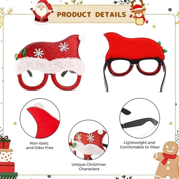Holiday party picnics eyewears glitter Christmas eyeglasses
