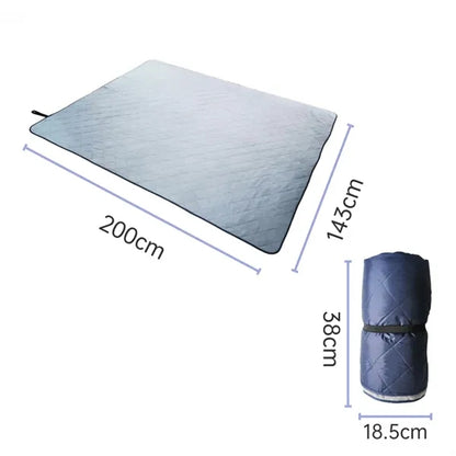 Waterproof Camping Fleece Blanket with Hoodie
