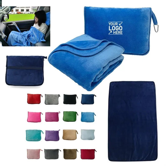 Portable Soft Travel Blanket with Throw Bag
