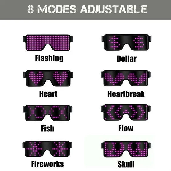 Smart Glow Christmas Party Eyewear LED Flashing Glasses