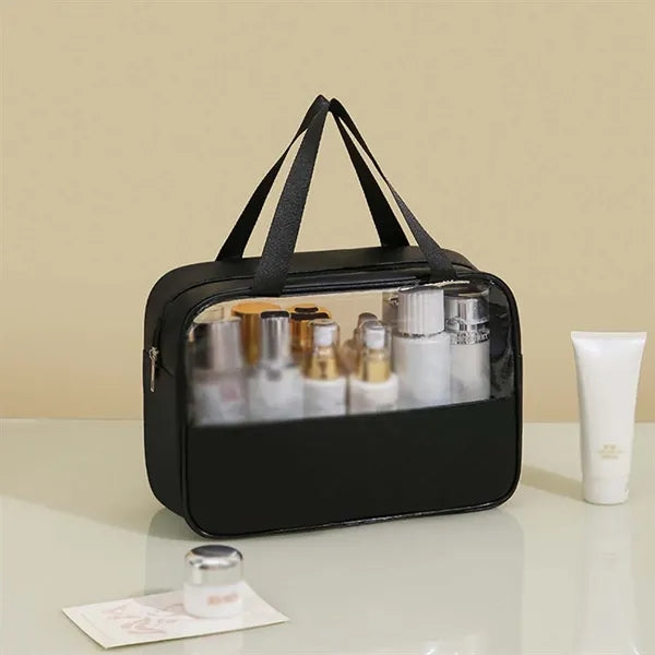 Large PVC Clear Waterproof Travel Toiletry Pouch Makeup Bag