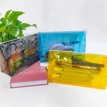 Portable Clear Travel Purse Pen Pouch Makeup Organiser Bag