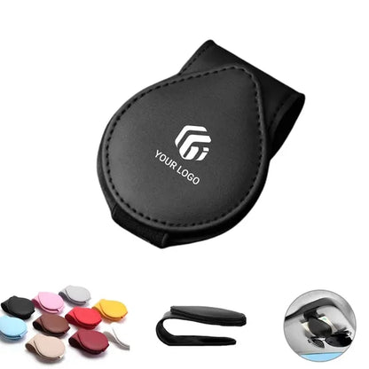 Magnetic PU Leather Clip Sunglasses Holders for Car Visor