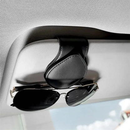 Magnetic PU Leather Clip Sunglasses Holders for Car Visor