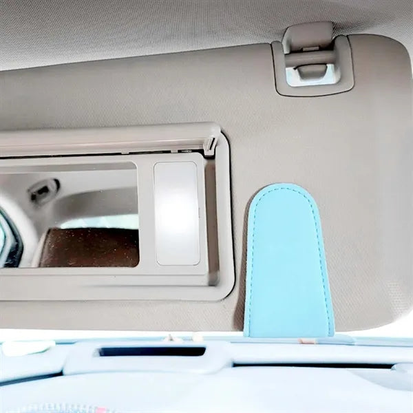 Magnetic PU Leather Clip Sunglasses Holders for Car Visor