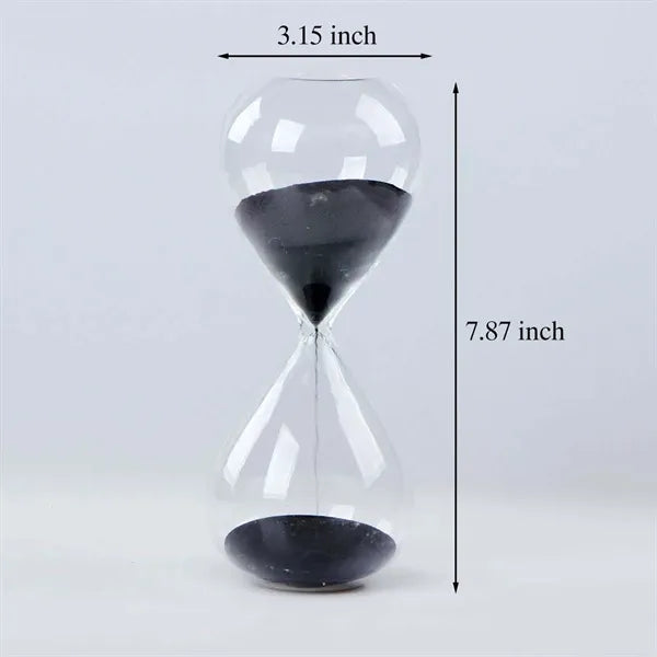 Durable 30 Minute Clear Glass Hourglass Sand Timer for Decor