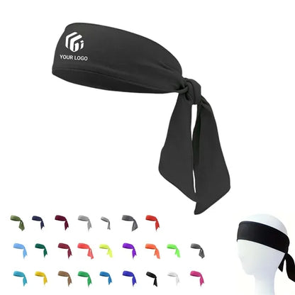 Unisex Absorption Moisture Sport Tie Back Headband Sweatband