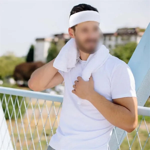 Unisex Absorption Moisture Sport Tie Back Headband Sweatband