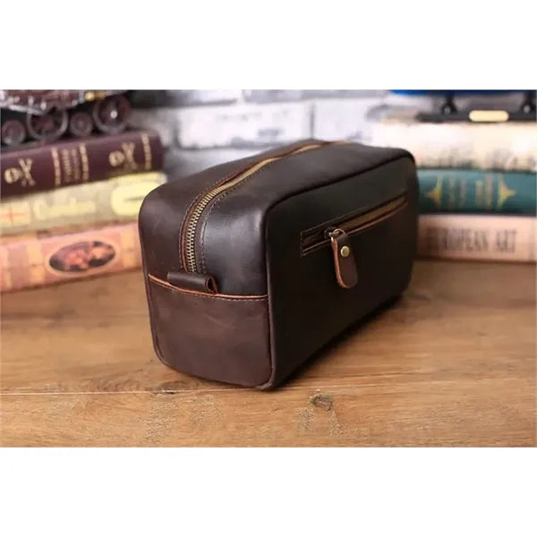 Personalized Groomsmen Gift, Leather Toiletry Bag