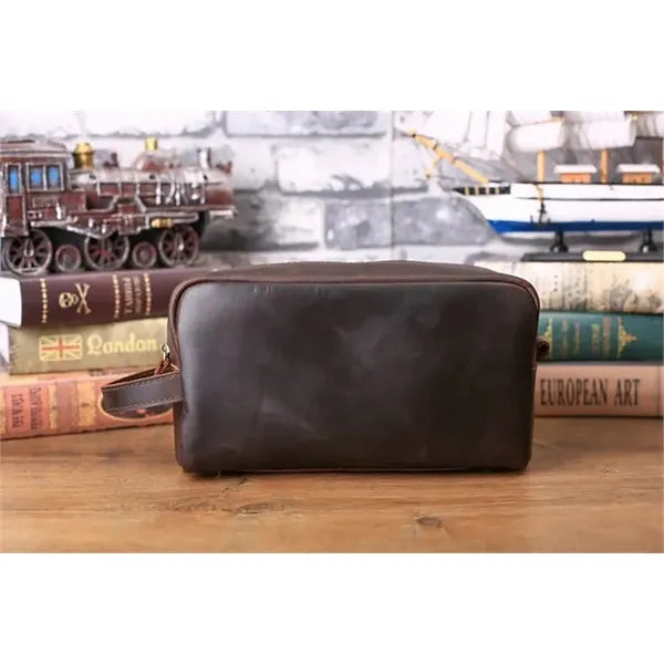 Personalized Groomsmen Gift, Leather Toiletry Bag