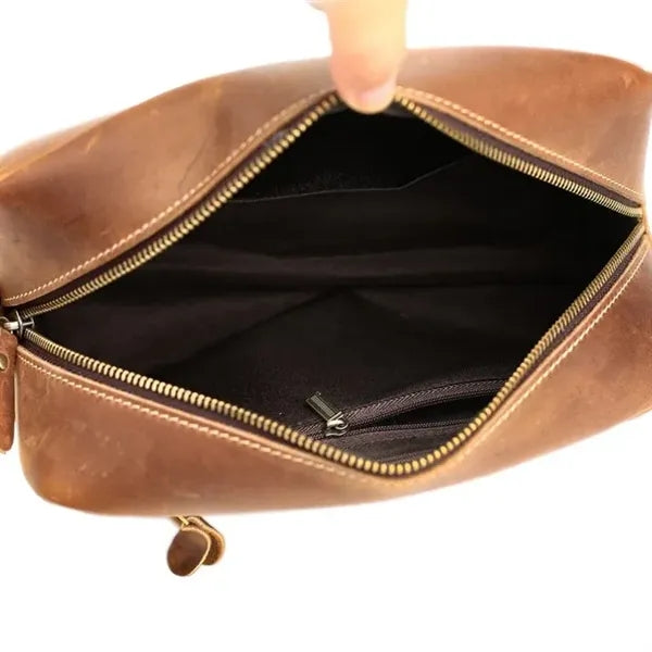 Personalized Groomsmen Gift, Leather Toiletry Bag