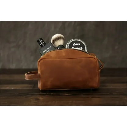 Personalized Groomsmen Gift, Leather Toiletry Bag