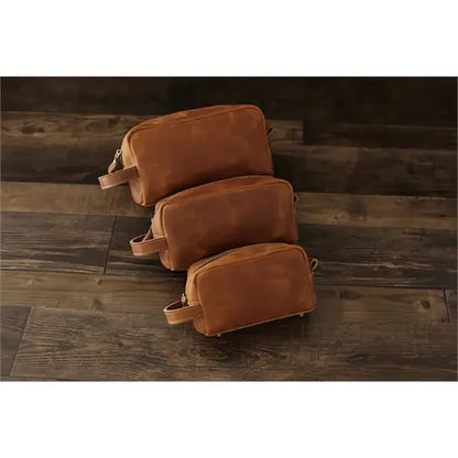 Personalized Groomsmen Gift, Leather Toiletry Bag