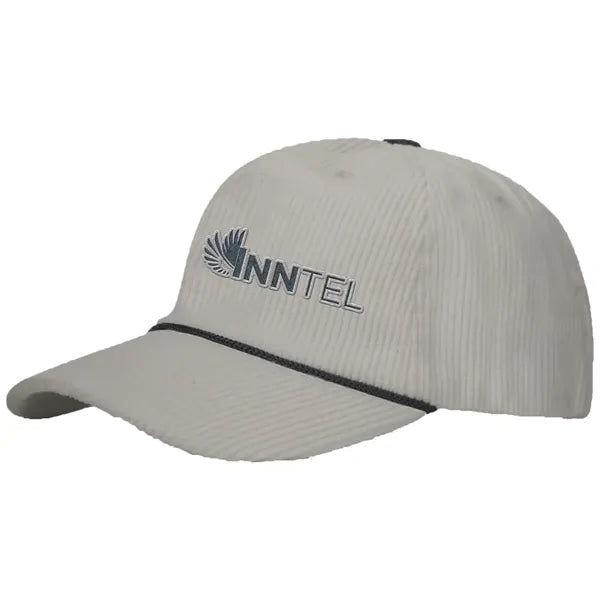 Premium Corduroy 5 Panel Cap - High, Medium, or Low Crown