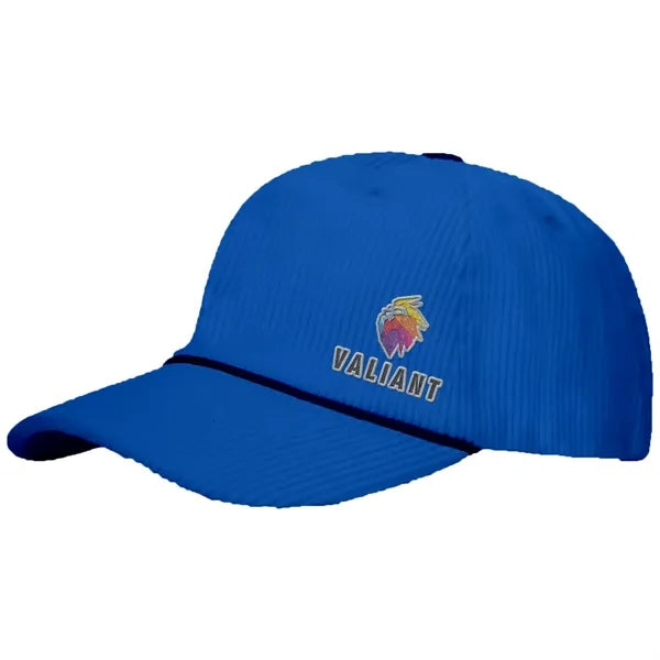 Premium Corduroy 5 Panel Cap - High, Medium, or Low Crown