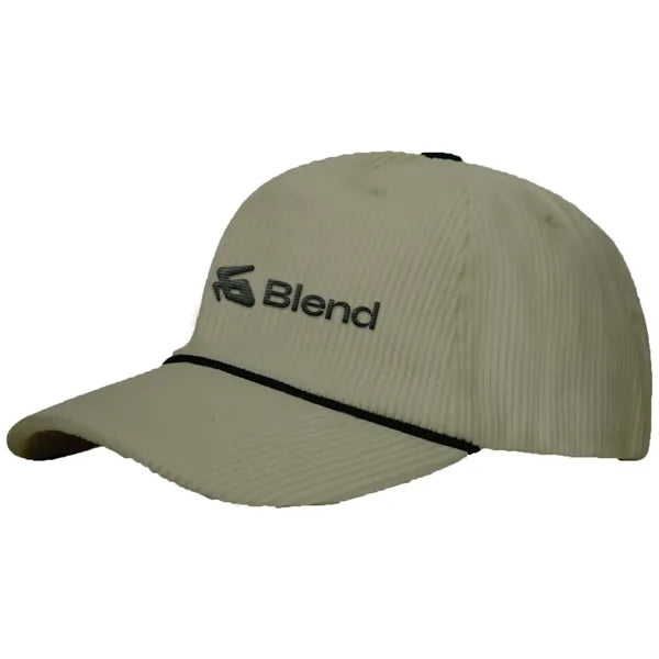 Premium Corduroy 5 Panel Cap - High, Medium, or Low Crown
