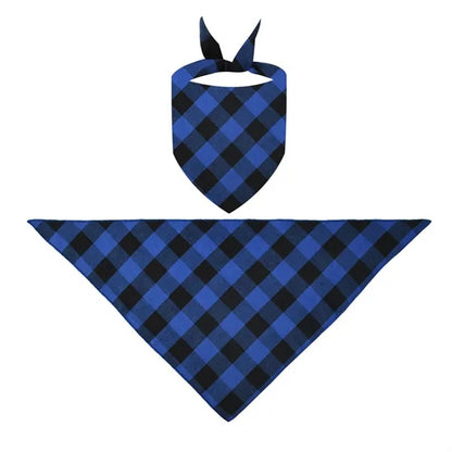 Pet Plaid Triangle Bandana