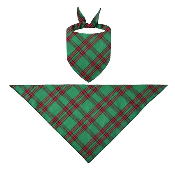 Pet Plaid Triangle Bandana