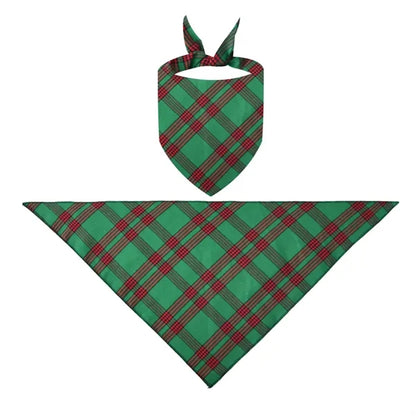 Pet Plaid Triangle Bandana