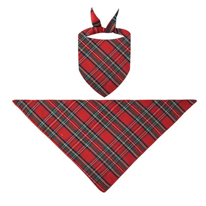 Pet Plaid Triangle Bandana