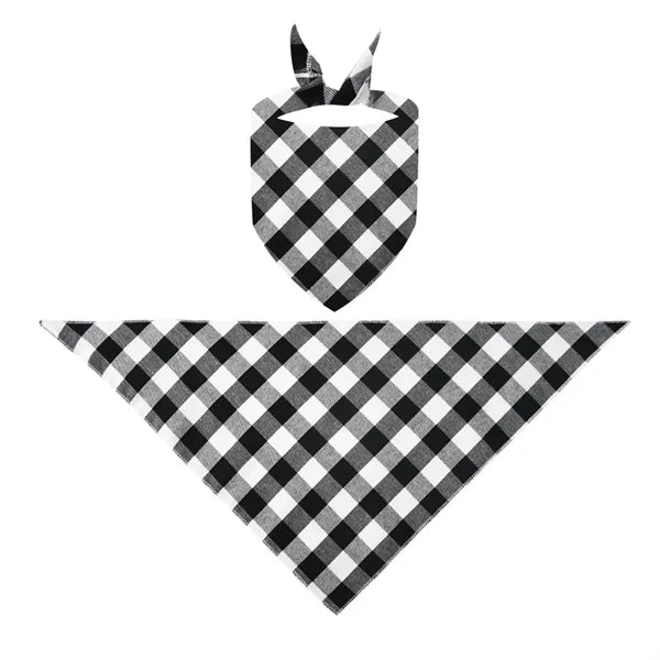 Pet Plaid Triangle Bandana