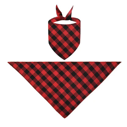 Pet Plaid Triangle Bandana