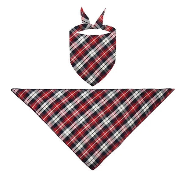 Pet Plaid Triangle Bandana