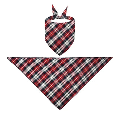 Pet Plaid Triangle Bandana