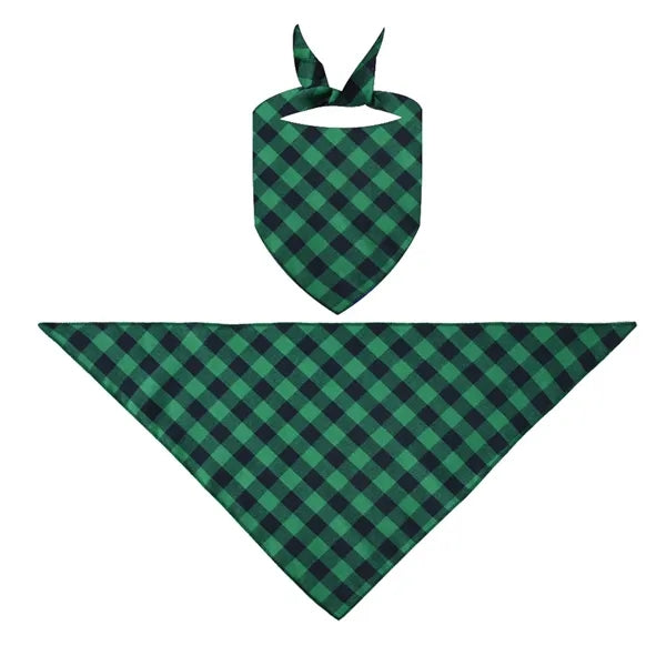 Pet Plaid Triangle Bandana