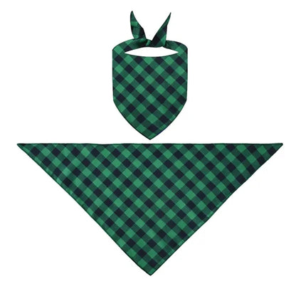 Pet Plaid Triangle Bandana