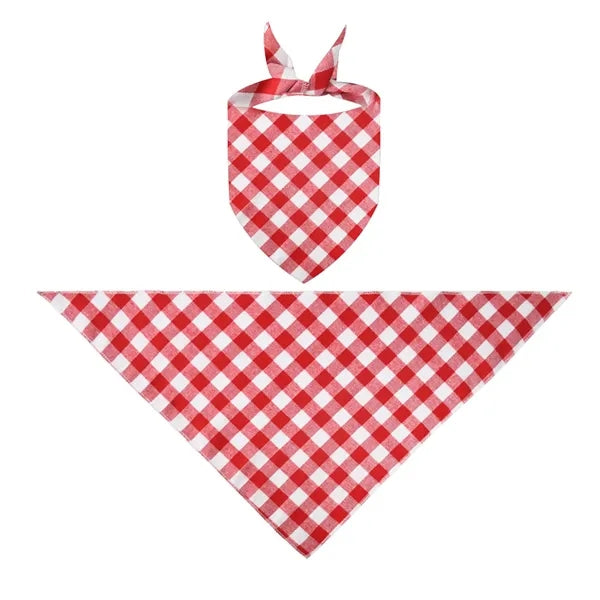 Pet Plaid Triangle Bandana