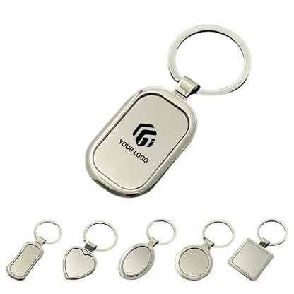 Durable Portable Blank Board Label Alloy Keychain Key Tag