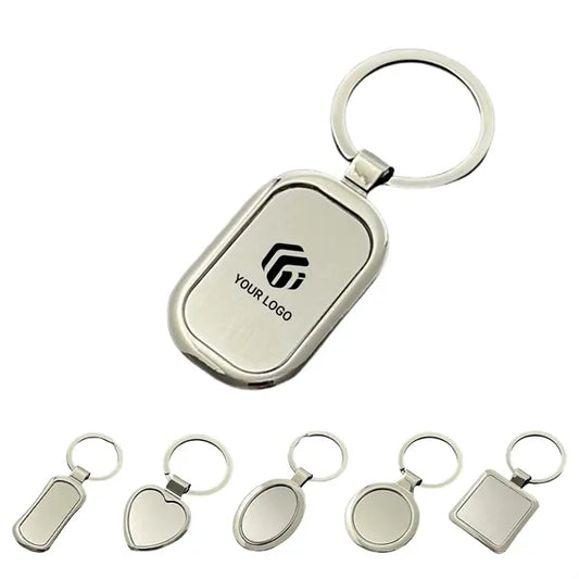 Durable Portable Blank Board Label Alloy Keychain Key Tag