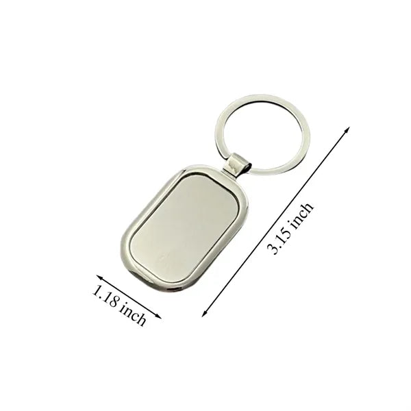 Durable Portable Blank Board Label Alloy Keychain Key Tag