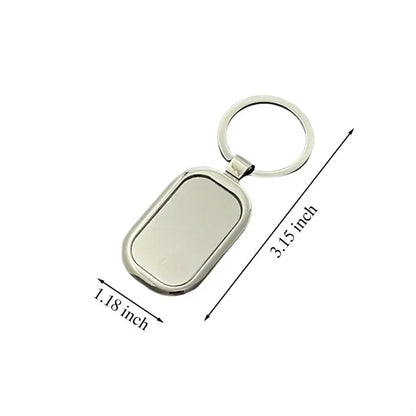 Durable Portable Blank Board Label Alloy Keychain Key Tag