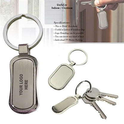Durable Portable Blank Board Label Alloy Keychain Key Tag