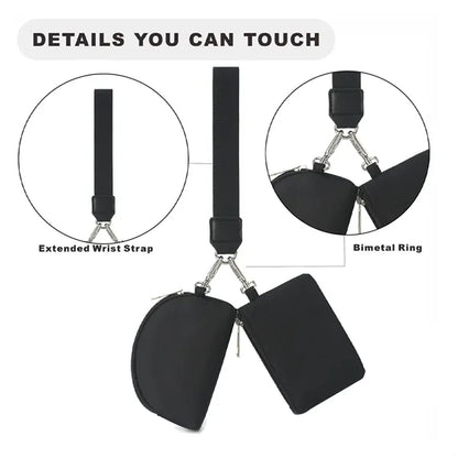 Dual Pouch Wristlet Wallet
