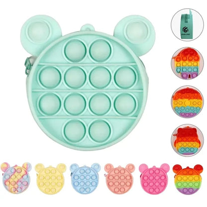Fidget Toy Durable Waterproof Cute Silicone Pop Coin Purse