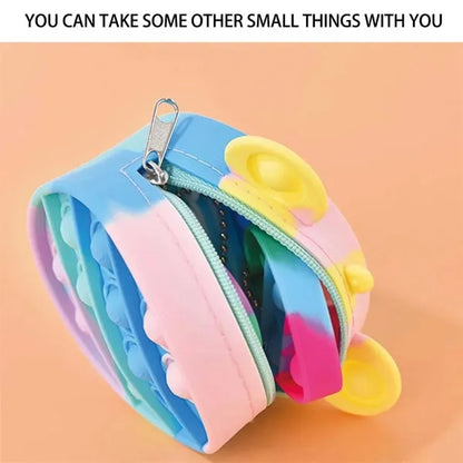 Fidget Toy Durable Waterproof Cute Silicone Pop Coin Purse