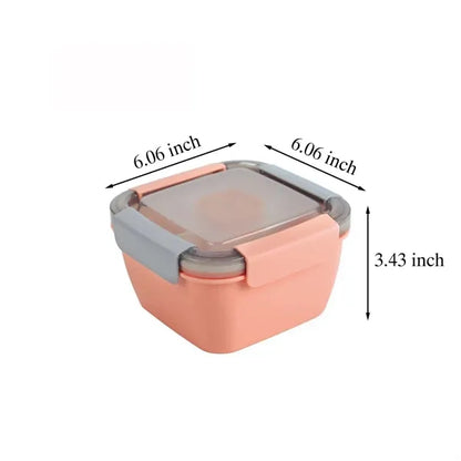 Microwave safe salad bento lunch box with compartments