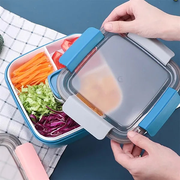 Microwave safe salad bento lunch box with compartments