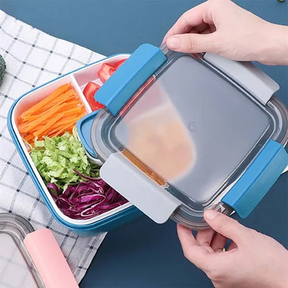 Microwave safe salad bento lunch box with compartments