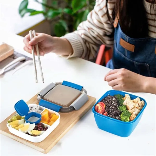 Microwave safe salad bento lunch box with compartments