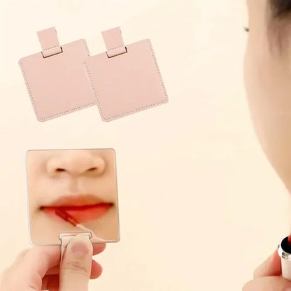 Ultra Thin Portable Mini Travel Makeup Mirror with Sleeve