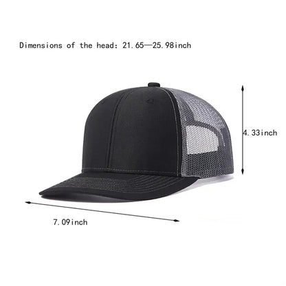 Unisex refreshing breathable adjustable mesh trucker sun hat