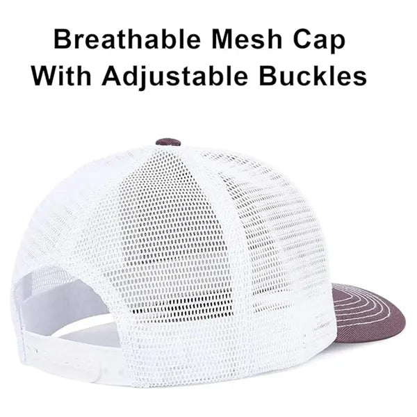 Unisex refreshing breathable adjustable mesh trucker sun hat