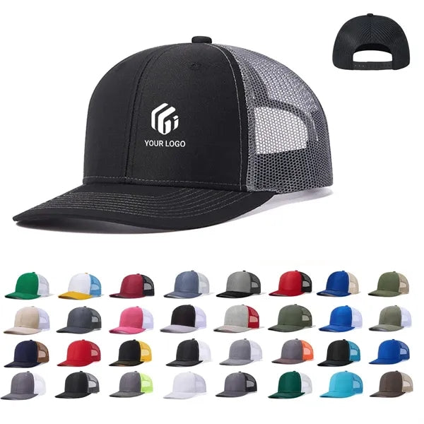 Unisex refreshing breathable adjustable mesh trucker sun hat