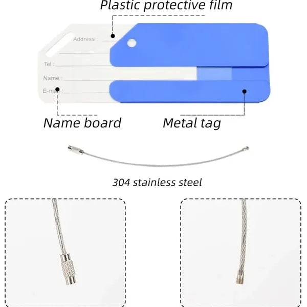 Portable Aluminum Alloy Travel Luggage Tag