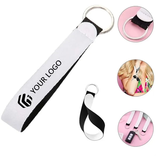 DIY craft women lanyard sublimation keychain blanks wristlet