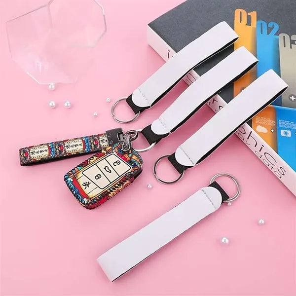 DIY craft women lanyard sublimation keychain blanks wristlet